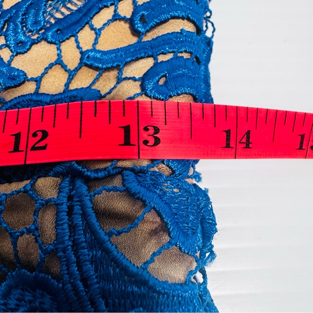 Dress the Population Allie Blue Lace Dress Size Medium - Picture 14 of 15
